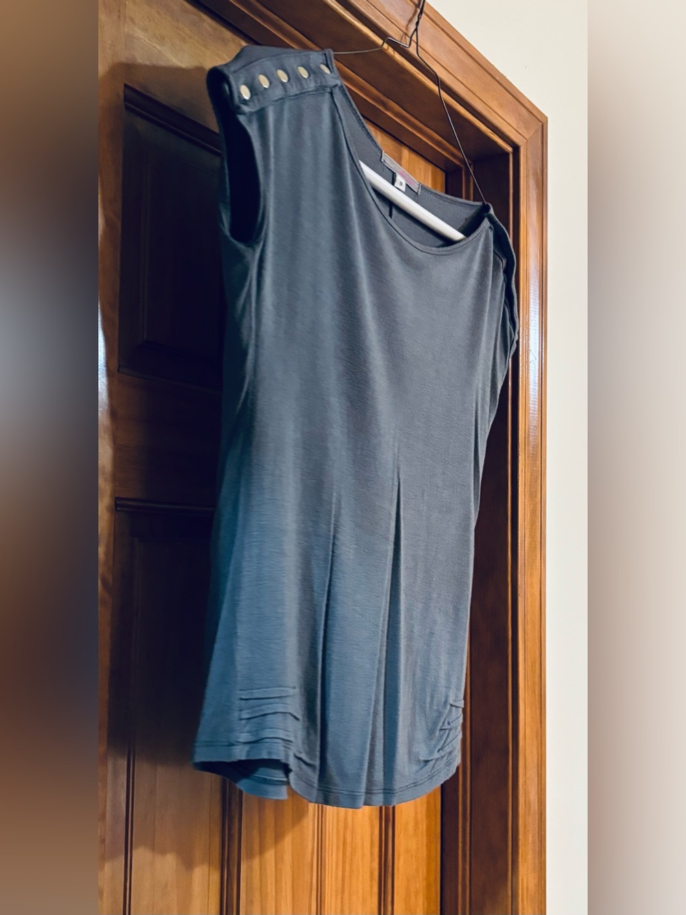 Vintage Julie’s Closet Slate Gray Tunic Top